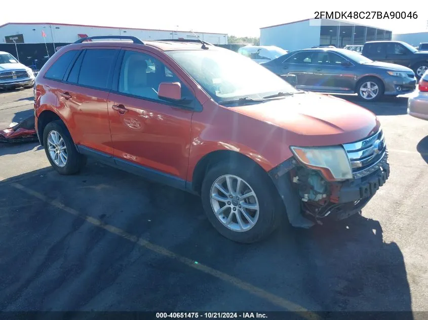 2007 Ford Edge Sel VIN: 2FMDK48C27BA90046 Lot: 40651475