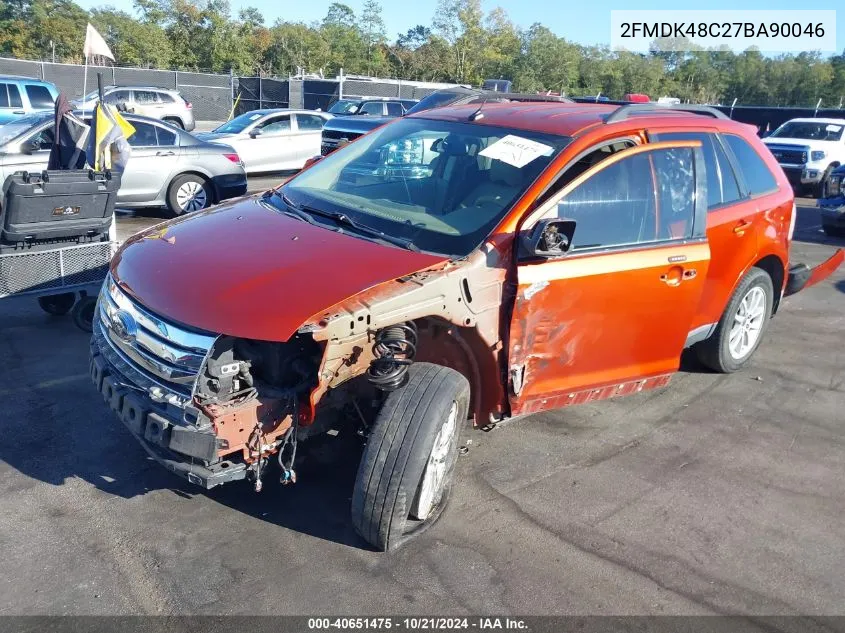 2007 Ford Edge Sel VIN: 2FMDK48C27BA90046 Lot: 40651475