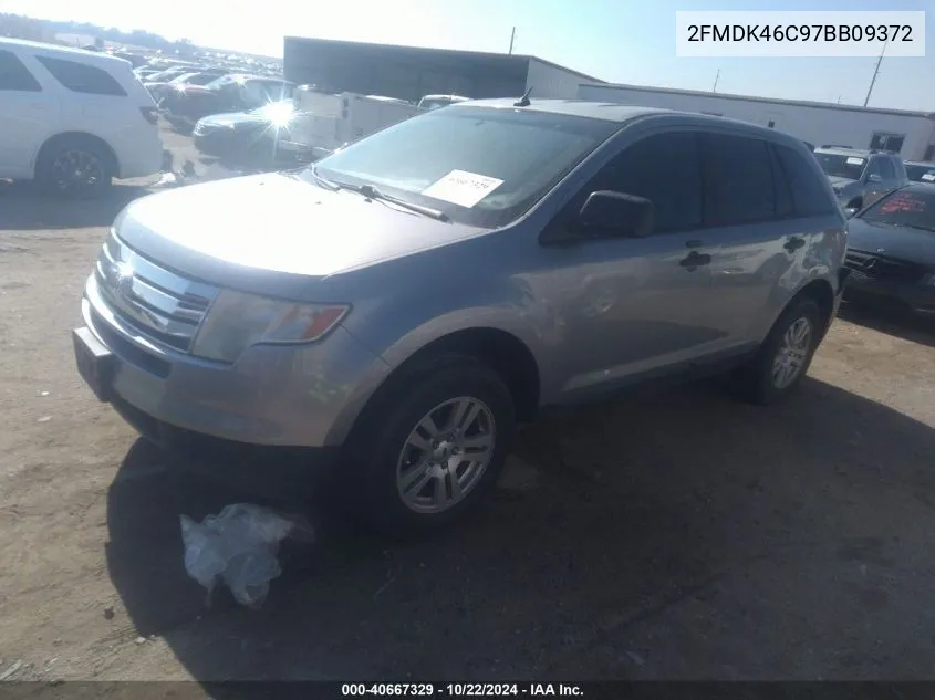 2007 Ford Edge Se VIN: 2FMDK46C97BB09372 Lot: 40667329