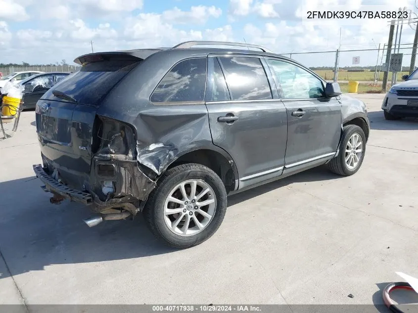 2007 Ford Edge Sel Plus VIN: 2FMDK39C47BA58823 Lot: 40717938