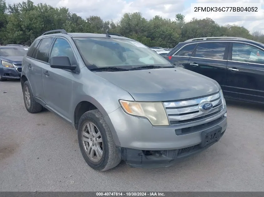 2FMDK36C77BB04052 2007 Ford Edge Se