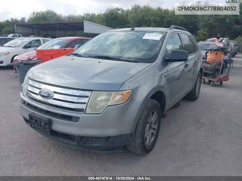 2FMDK36C77BB04052 2007 Ford Edge Se