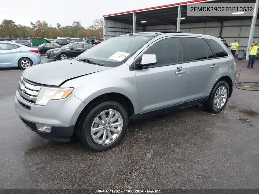 2007 Ford Edge Sel Plus VIN: 2FMDK39C27BB10532 Lot: 40771282