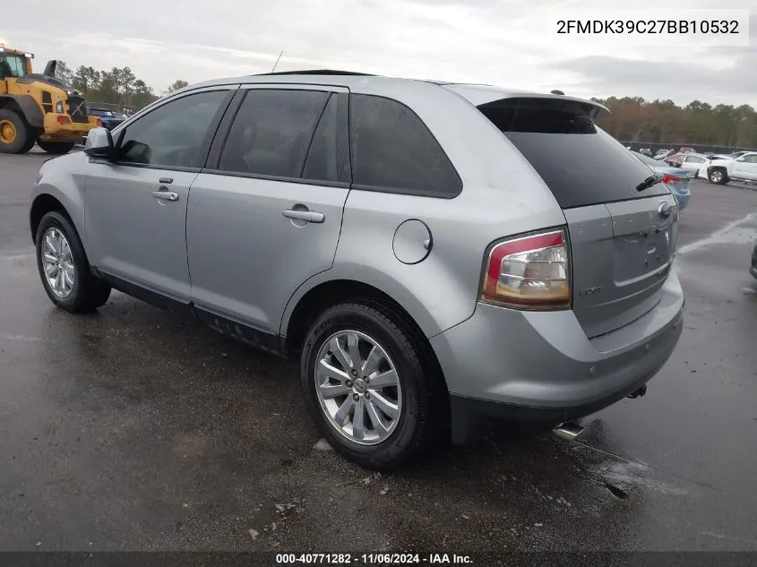 2007 Ford Edge Sel Plus VIN: 2FMDK39C27BB10532 Lot: 40771282