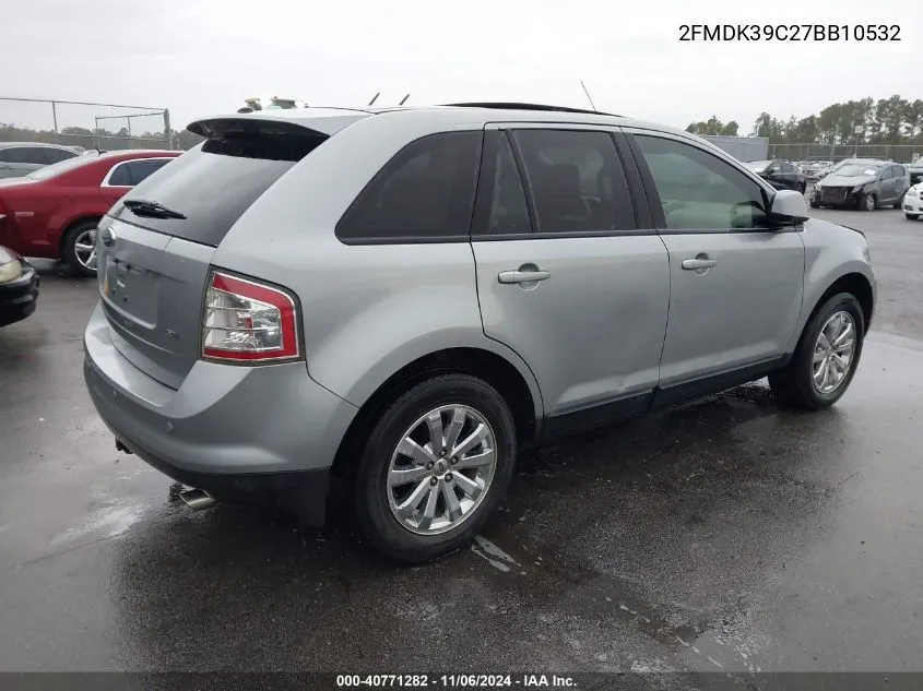 2007 Ford Edge Sel Plus VIN: 2FMDK39C27BB10532 Lot: 40771282