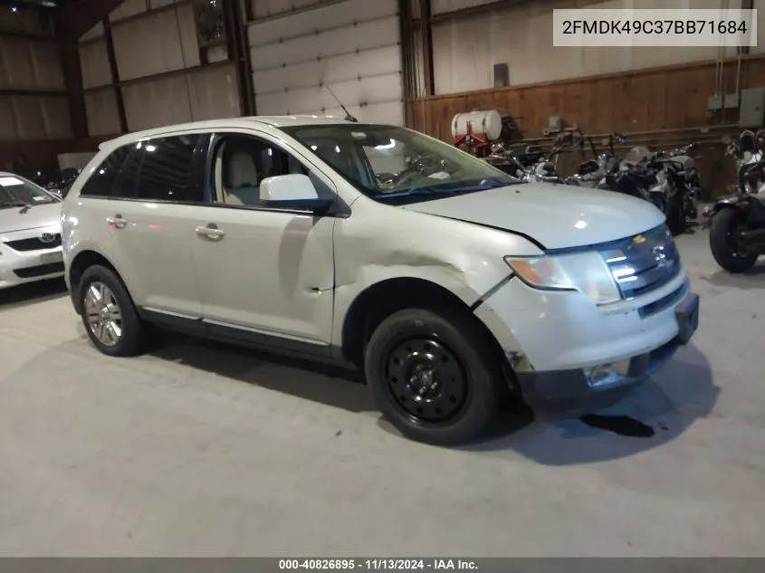 2007 Ford Edge Sel Plus VIN: 2FMDK49C37BB71684 Lot: 40826895