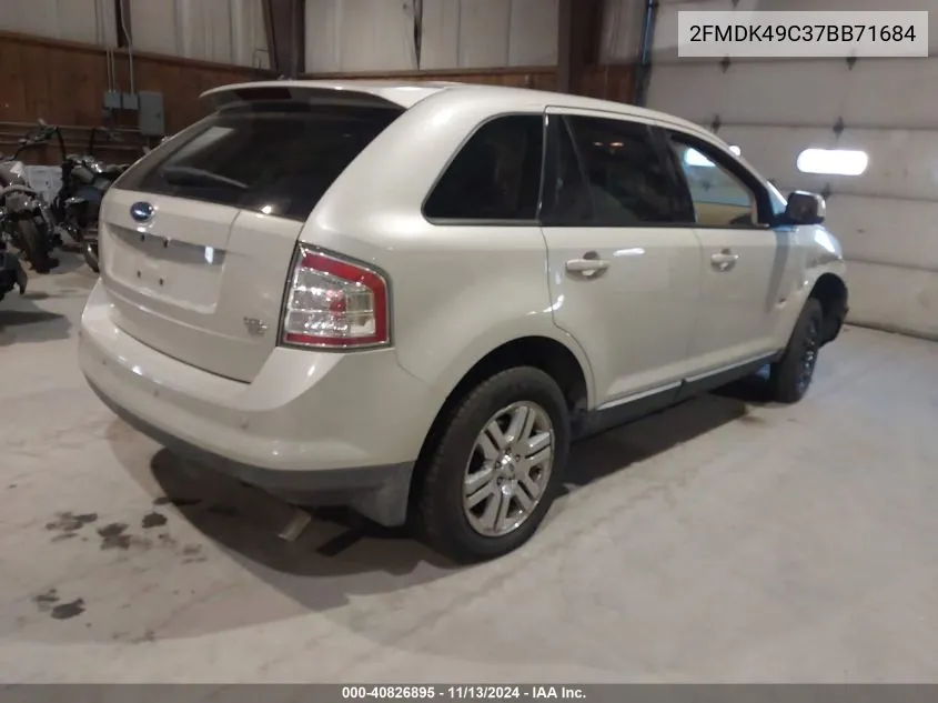 2007 Ford Edge Sel Plus VIN: 2FMDK49C37BB71684 Lot: 40826895