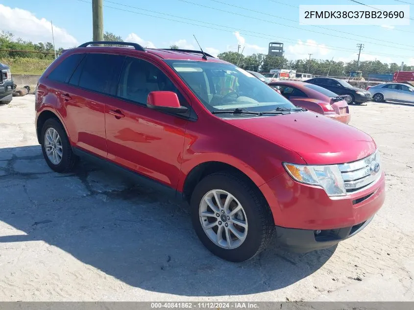 2007 Ford Edge Sel VIN: 2FMDK38C37BB29690 Lot: 40841862