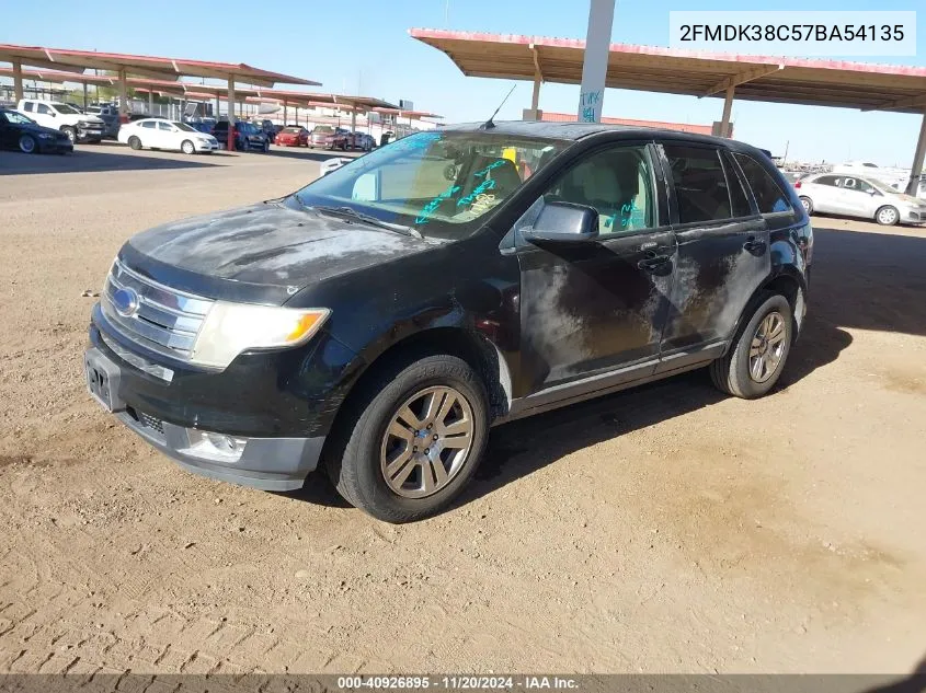 2007 Ford Edge Sel VIN: 2FMDK38C57BA54135 Lot: 40926895