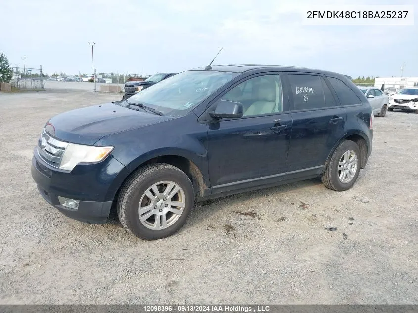 2008 Ford Edge Sel VIN: 2FMDK48C18BA25237 Lot: 12098396