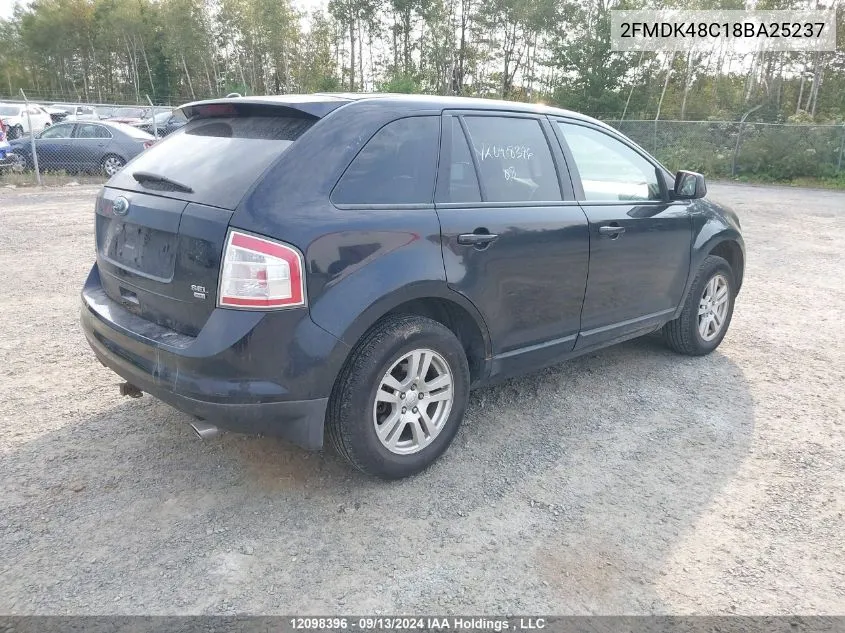 2008 Ford Edge Sel VIN: 2FMDK48C18BA25237 Lot: 12098396