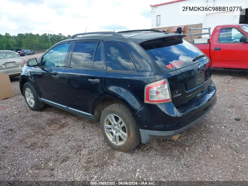 2008 Ford Edge Se VIN: 2FMDK36C98BB10775 Lot: 39592302