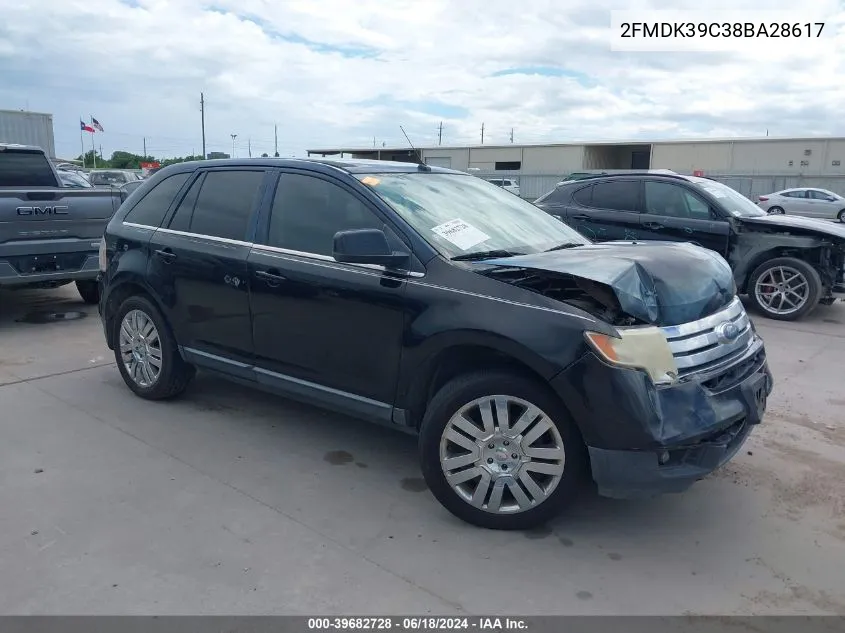 2008 Ford Edge Limited VIN: 2FMDK39C38BA28617 Lot: 39682728