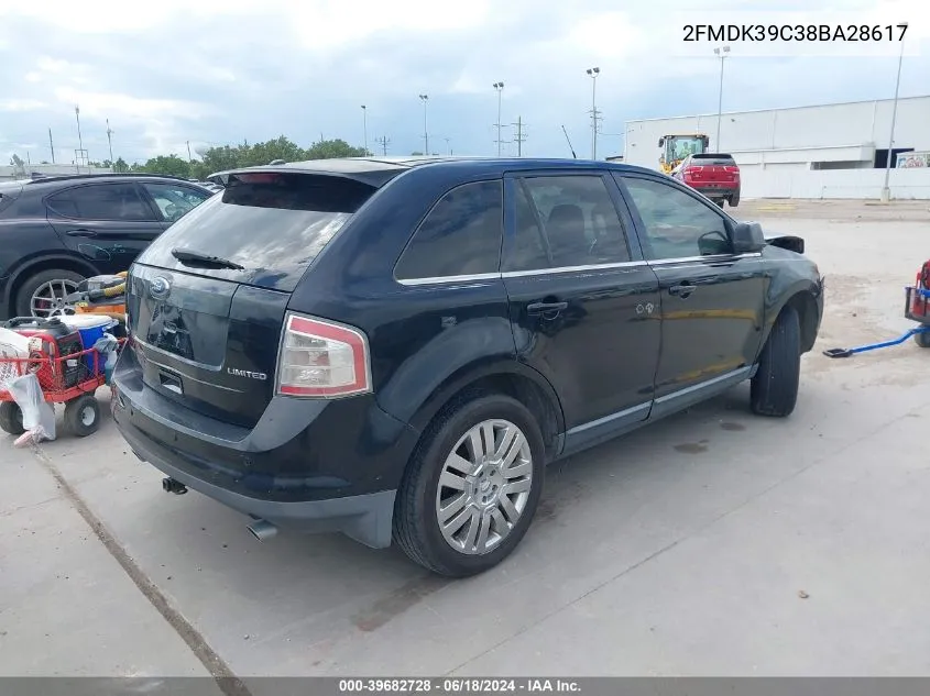 2008 Ford Edge Limited VIN: 2FMDK39C38BA28617 Lot: 39682728