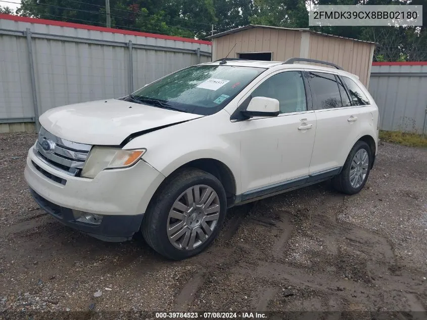 2008 Ford Edge Limited VIN: 2FMDK39CX8BB02180 Lot: 39784523