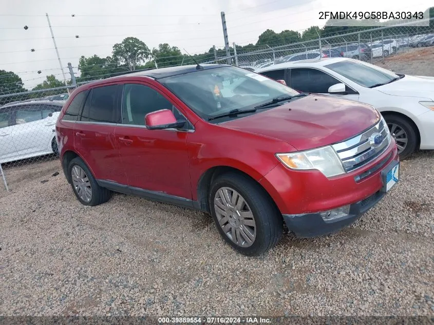 2008 Ford Edge Limited VIN: 2FMDK49C58BA30343 Lot: 39889554