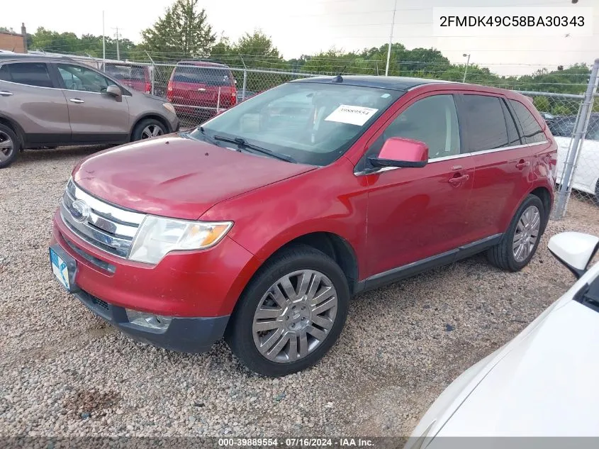 2008 Ford Edge Limited VIN: 2FMDK49C58BA30343 Lot: 39889554