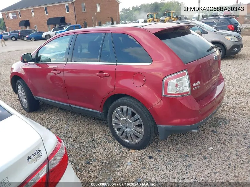 2008 Ford Edge Limited VIN: 2FMDK49C58BA30343 Lot: 39889554