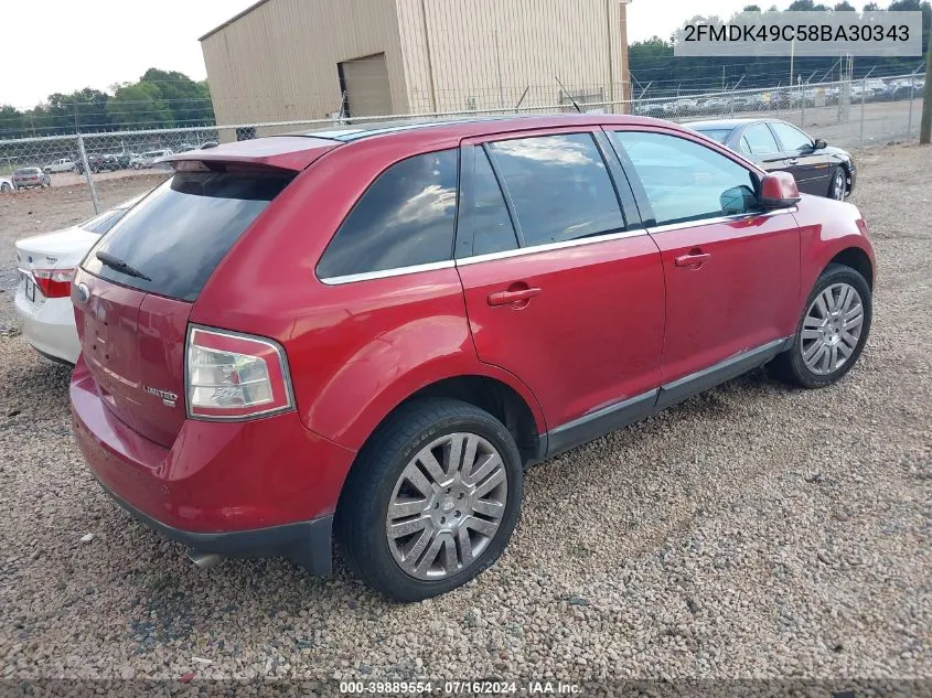 2008 Ford Edge Limited VIN: 2FMDK49C58BA30343 Lot: 39889554