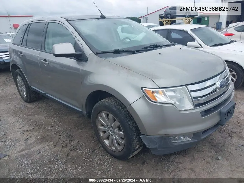 2FMDK48C38BB28742 2008 Ford Edge Sel