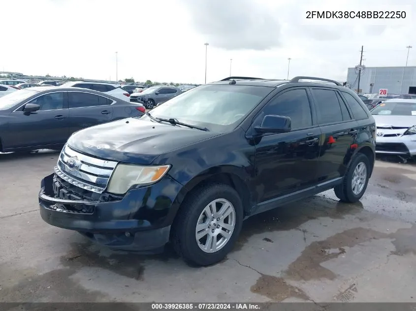 2FMDK38C48BB22250 2008 Ford Edge Sel