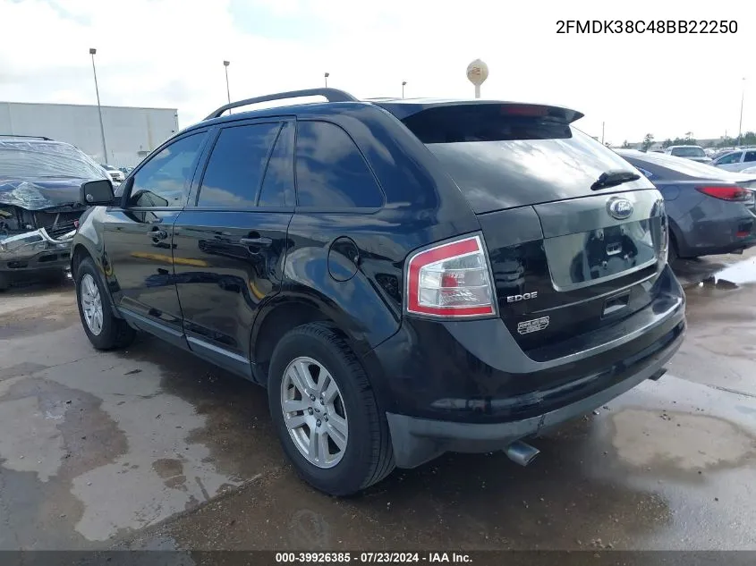 2FMDK38C48BB22250 2008 Ford Edge Sel