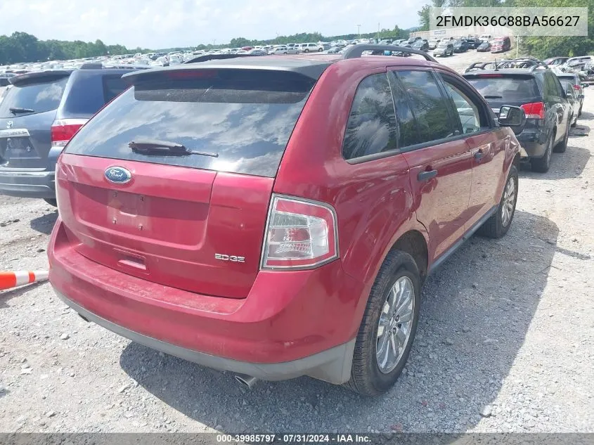 2008 Ford Edge Se VIN: 2FMDK36C88BA56627 Lot: 39985797