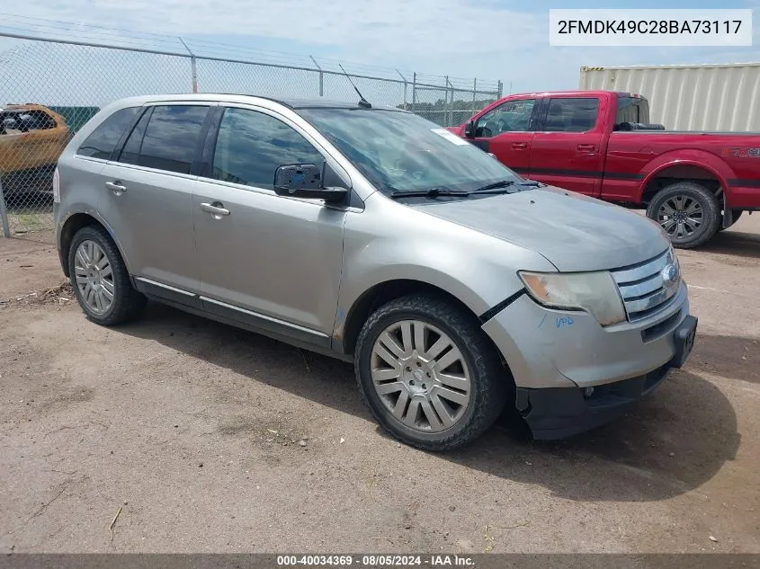 2008 Ford Edge Limited VIN: 2FMDK49C28BA73117 Lot: 40034369