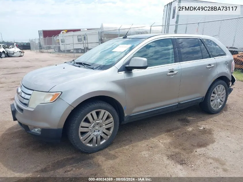 2008 Ford Edge Limited VIN: 2FMDK49C28BA73117 Lot: 40034369