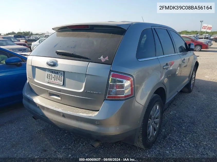 2008 Ford Edge Limited VIN: 2FMDK39C08BA56164 Lot: 40065637