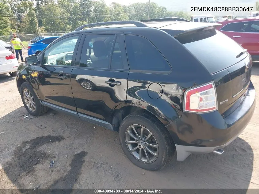 2008 Ford Edge Sel VIN: 2FMDK48C88BB30647 Lot: 40094783