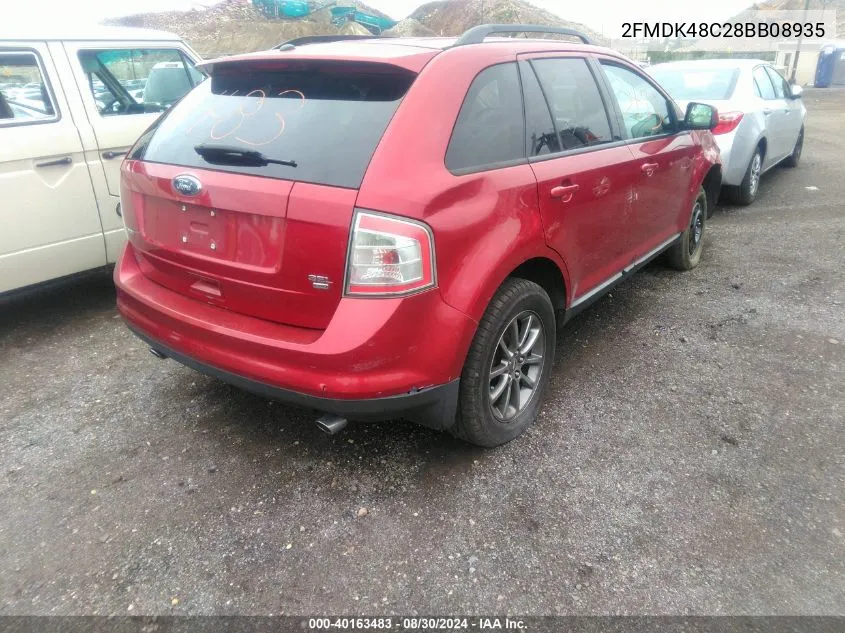 2FMDK48C28BB08935 2008 Ford Edge Sel