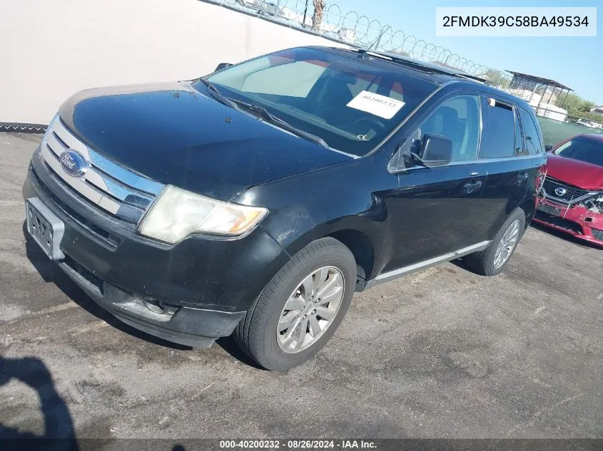 2008 Ford Edge Limited VIN: 2FMDK39C58BA49534 Lot: 40200232