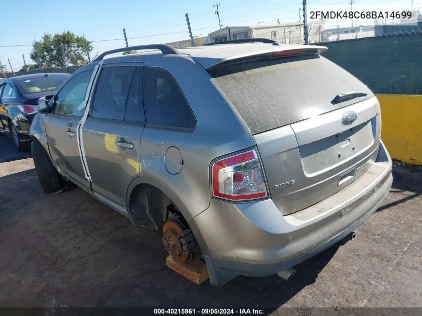 2008 Ford Edge Sel VIN: 2FMDK48C68BA14699 Lot: 40215961