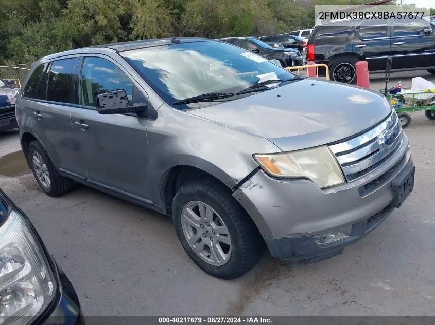 2008 Ford Edge Sel VIN: 2FMDK38CX8BA57677 Lot: 40217679