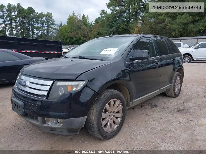 2008 Ford Edge Limited VIN: 2FMDK39C48BB39743 Lot: 40228336