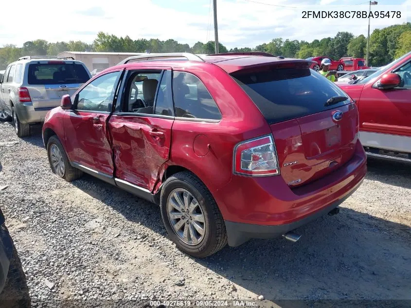 2008 Ford Edge Sel VIN: 2FMDK38C78BA95478 Lot: 40276619