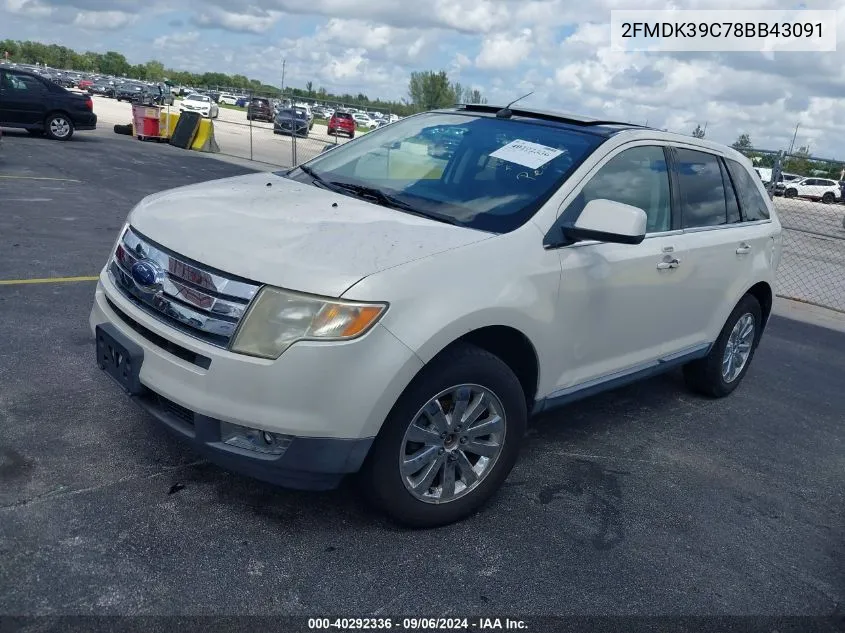 2008 Ford Edge Limited VIN: 2FMDK39C78BB43091 Lot: 40292336