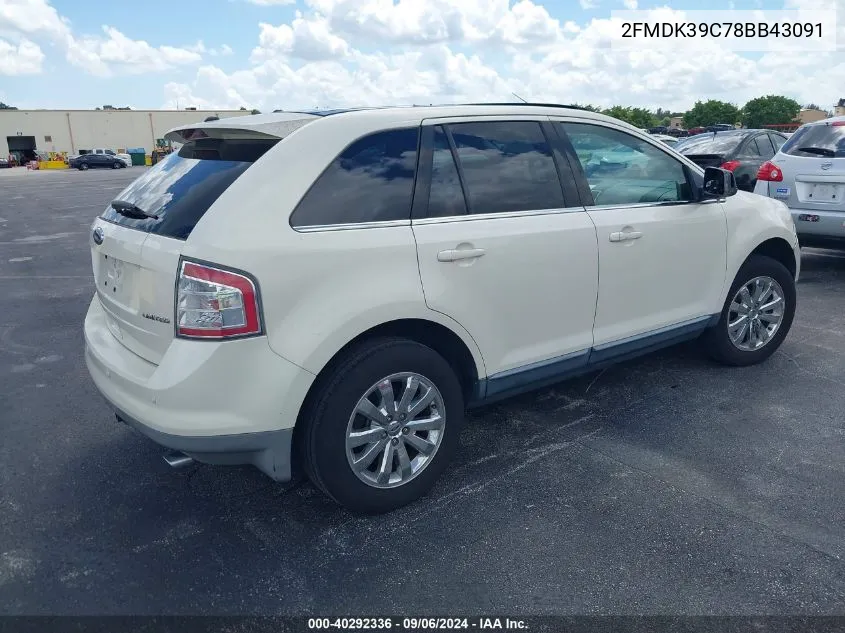 2008 Ford Edge Limited VIN: 2FMDK39C78BB43091 Lot: 40292336