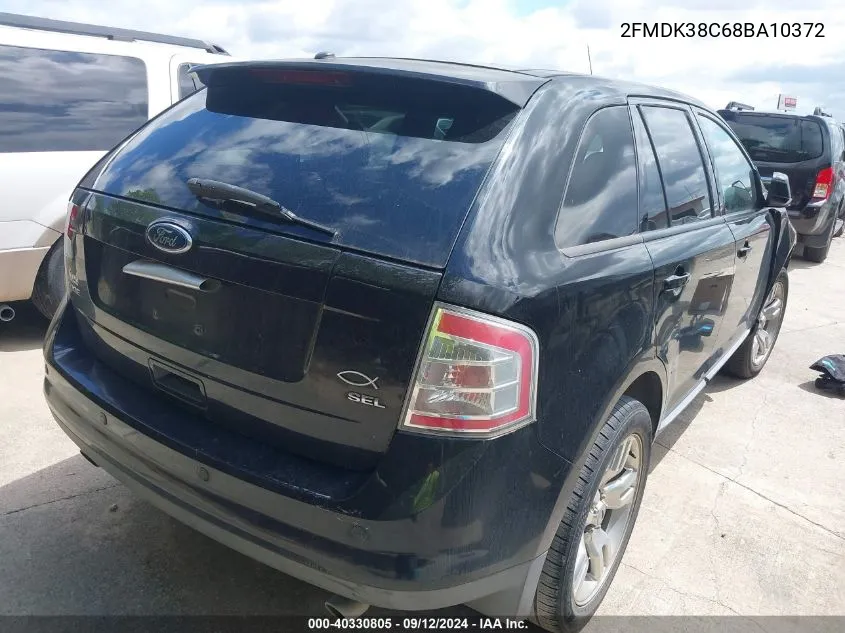 2008 Ford Edge Sel VIN: 2FMDK38C68BA10372 Lot: 40330805