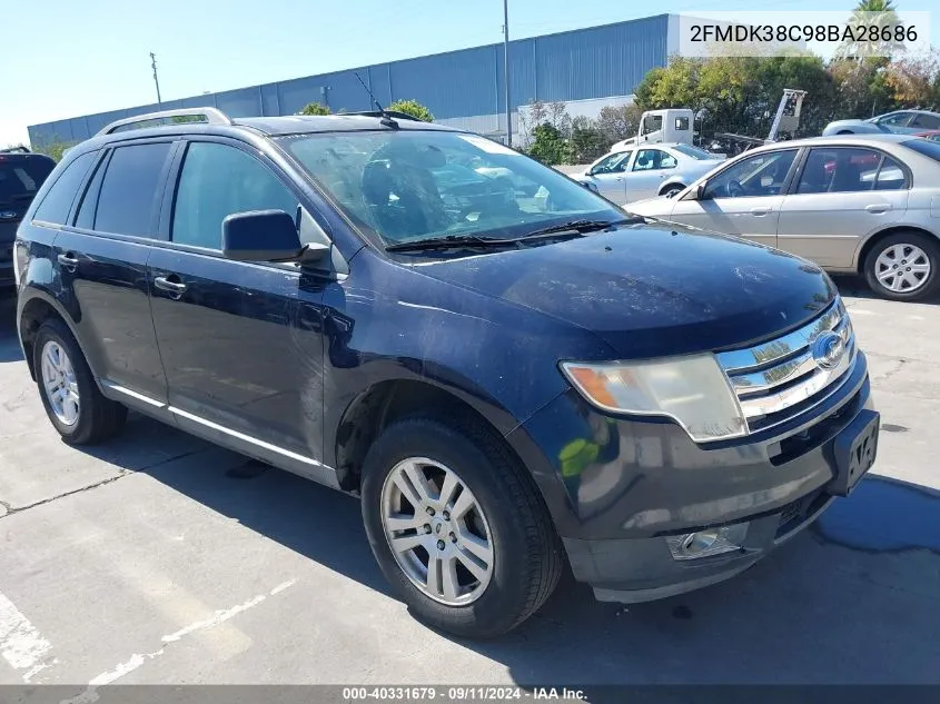 2008 Ford Edge Sel VIN: 2FMDK38C98BA28686 Lot: 40331679