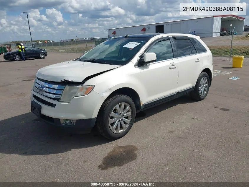 2FMDK49C38BA08115 2008 Ford Edge Limited