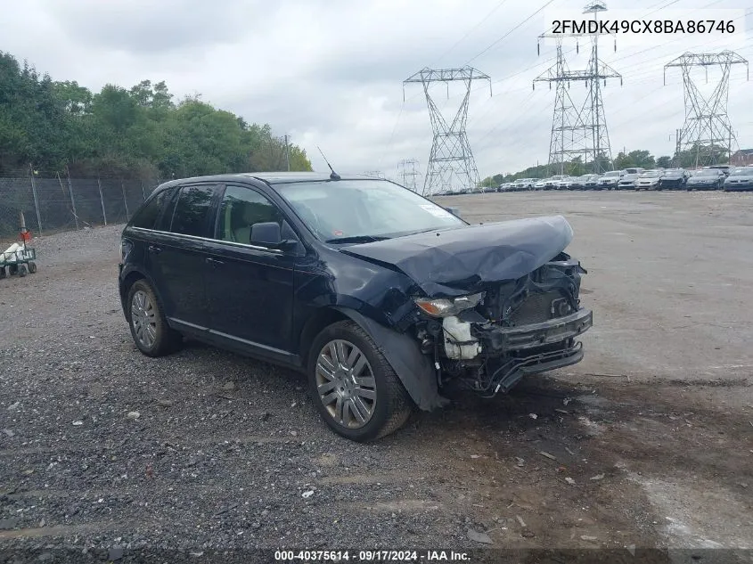 2008 Ford Edge Limited VIN: 2FMDK49CX8BA86746 Lot: 40375614