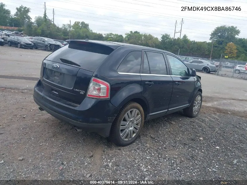 2008 Ford Edge Limited VIN: 2FMDK49CX8BA86746 Lot: 40375614