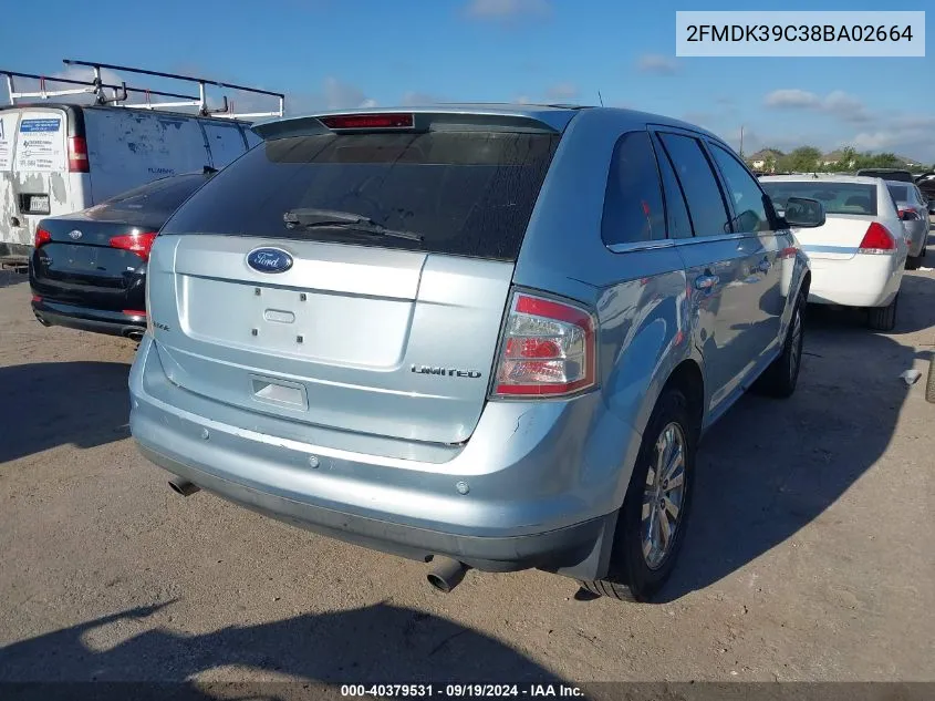 2008 Ford Edge Limited VIN: 2FMDK39C38BA02664 Lot: 40379531