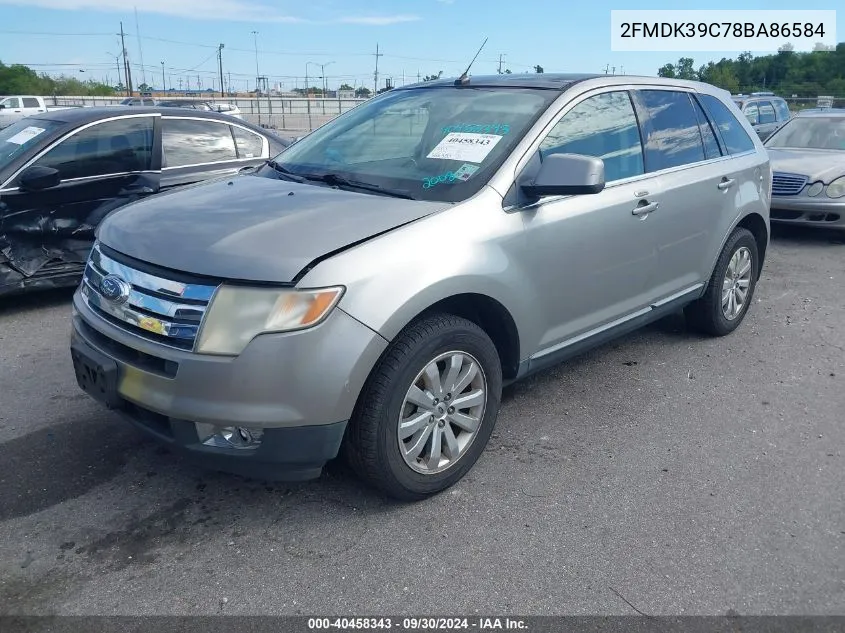 2008 Ford Edge Limited VIN: 2FMDK39C78BA86584 Lot: 40458343