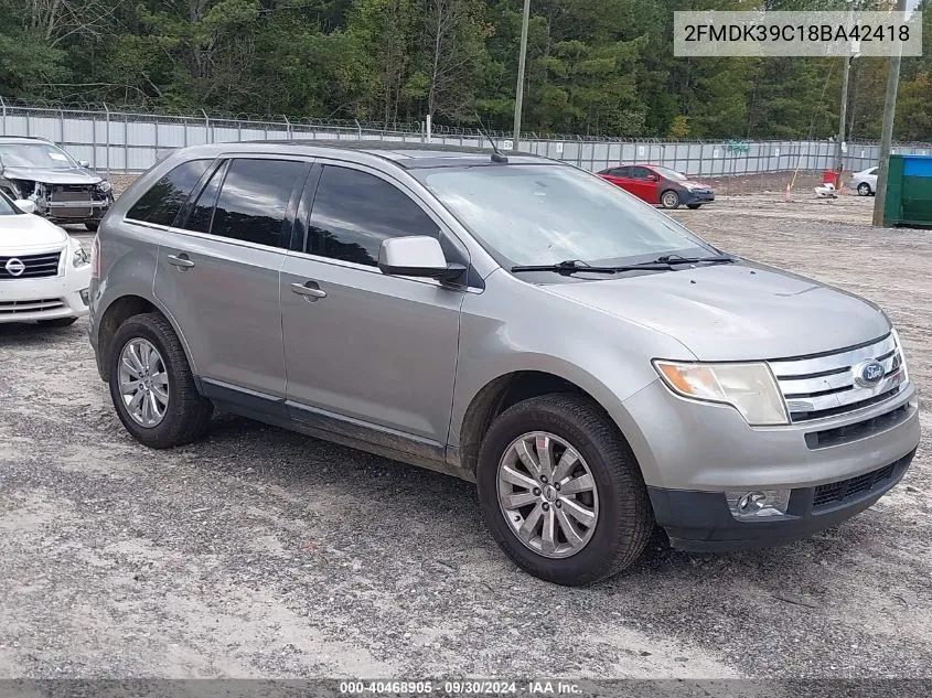 2008 Ford Edge Limited VIN: 2FMDK39C18BA42418 Lot: 40468905