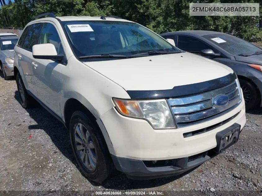 2008 Ford Edge Sel VIN: 2FMDK48C68BA05713 Lot: 40536068