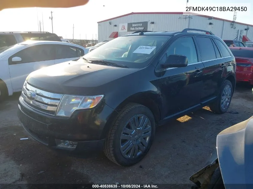 2008 Ford Edge Limited VIN: 2FMDK49C18BA29450 Lot: 40538635