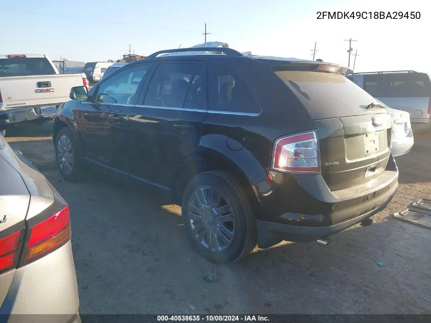 2008 Ford Edge Limited VIN: 2FMDK49C18BA29450 Lot: 40538635